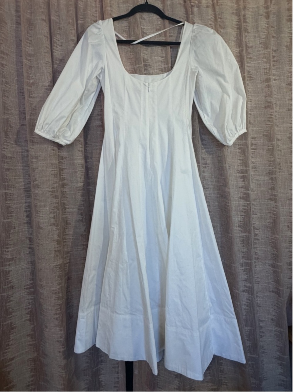 STAUD Swells Cotton Linen Midi Dress, NEW - Picture 10 of 16